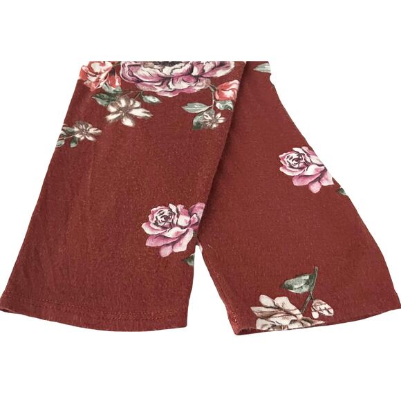 LIME N CHILI LONG SLEEVE, CUT OUT KEYHOLE NECK, WOMENS, L, BURNT ORANGE FLORAL - Picture 8 of 10